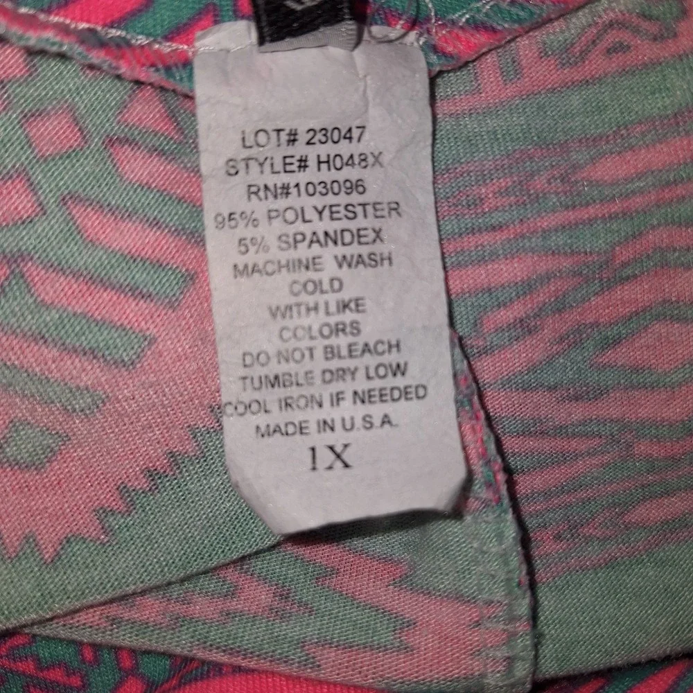 Vintage Tribal Bright Maxi Skirt 1X 34